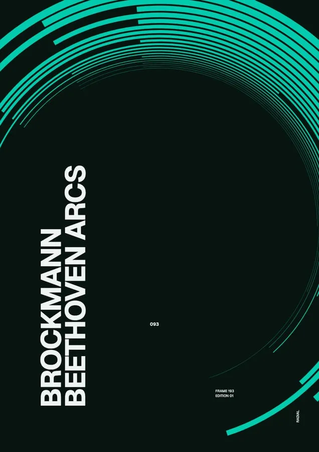 Plakat Brockmann Beethoven Arcs, türkis