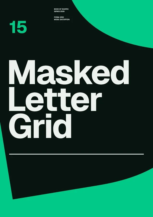 Plakat Masked Letter Grid