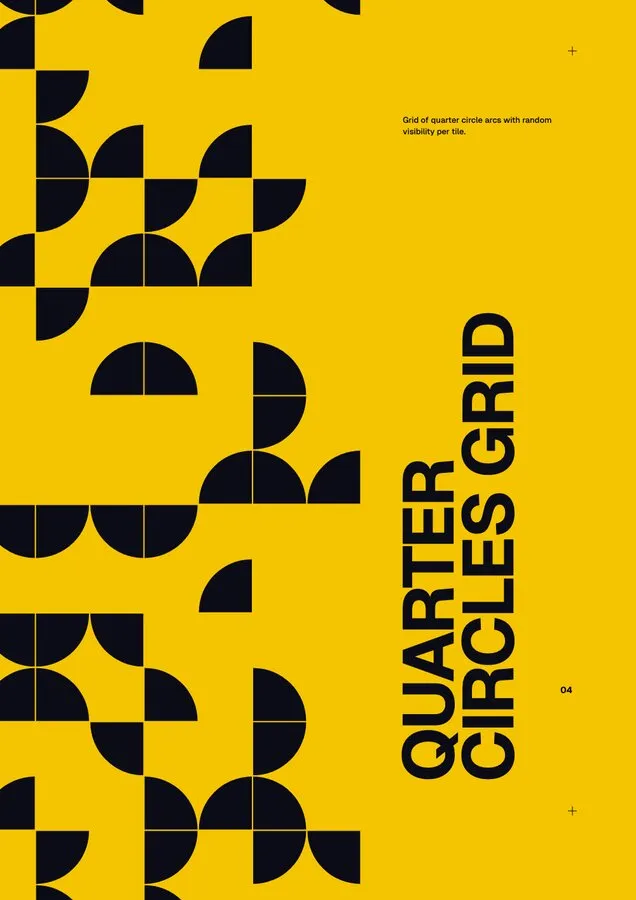 Plakat Quarter Circles Grid
