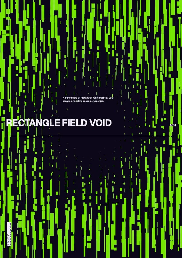 Plakat Rectangle Field Void, Titel mittig